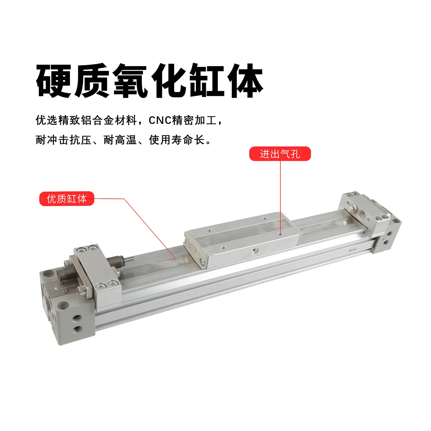 Cilindro MY1B16-100 MY1B20-200 MY1B25-300 MY1B32-400 MY1B40-500 Tipo SMC Mecánico sin Vástago MY1B40-600 MY1B16-700 MY1B20-800 - imagen 2