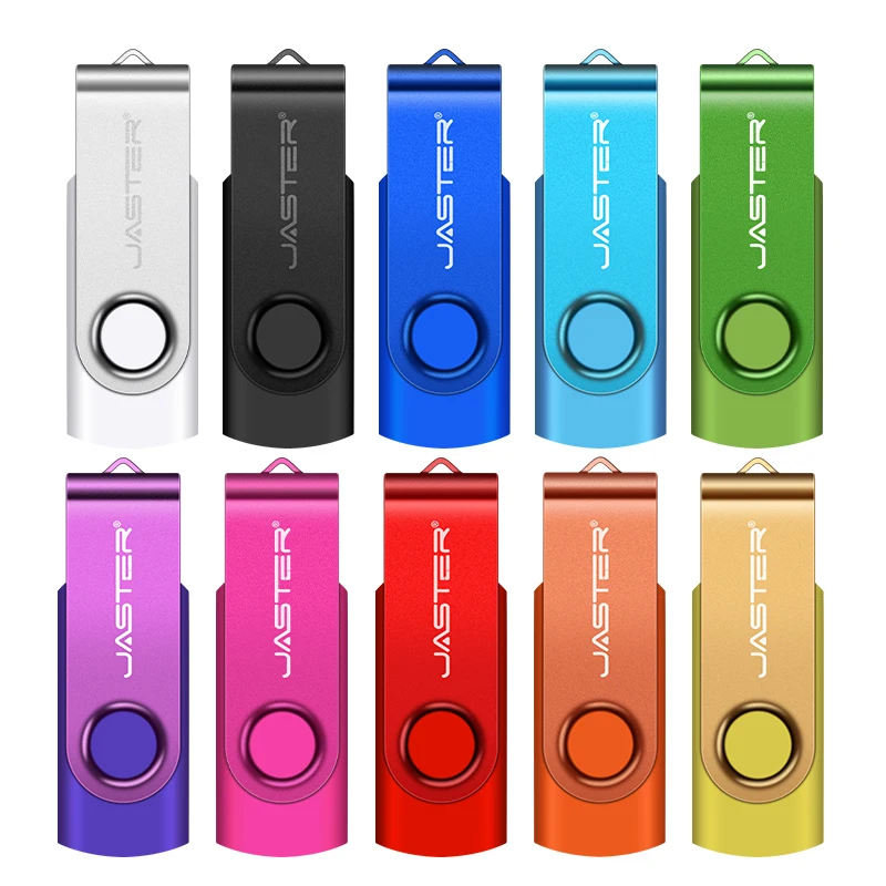 Unidad flash USB 3.0 colorida, unidad de bolígrafo giratoria de 64GB, llavero de 32GB, memoria negra, regalo de negocios creativo, azul, rojo, morado