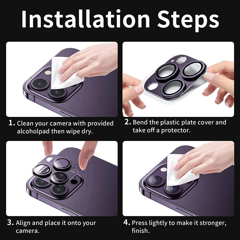 Protector de lente de cámara de Metal para iPhone 14 15 16 Pro Max HD película protectora de lente trasera para iPhone 15Pro 16Pro 14 Plus 16Plus - imagen 5