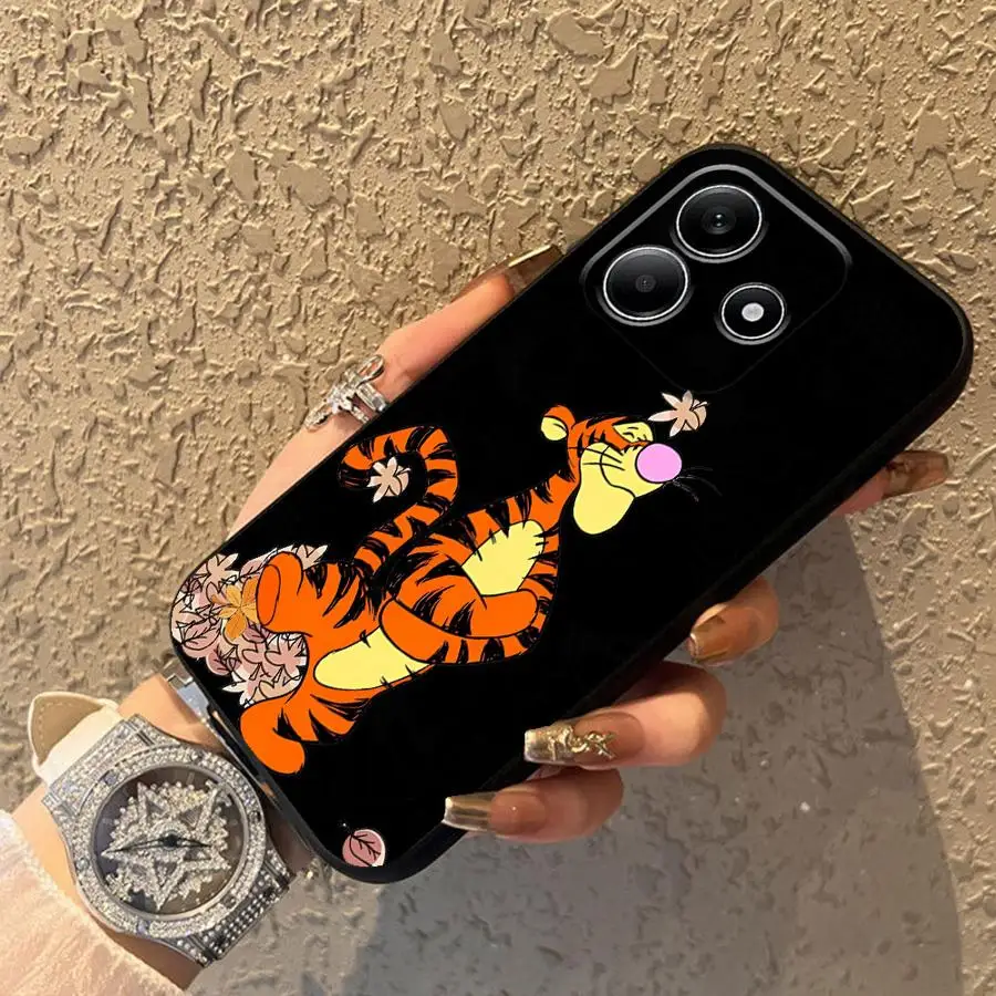Funda para Xiaomi Redmi Note 10S 13 14 Pro Plus 11s 9S 9 10 11 12 Pro 12s 7 8 cubierta de teléfono suave negra Disney Winnie The Pooh - imagen 4
