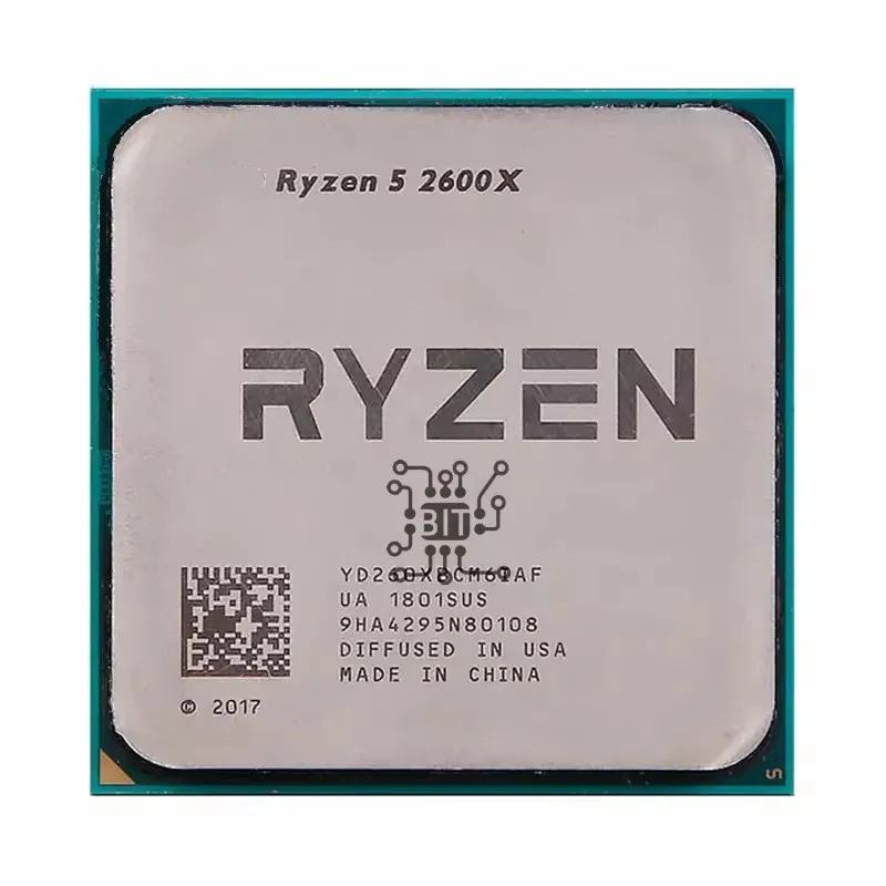 Procesador de CPU Ryzen 5 2600X R5 2600X 3,6 GHz, seis núcleos, 12 hilos, zócalo YD260XBCM6IAF AM4