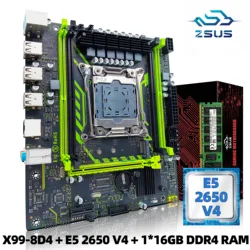 Kit Placa Base ZSUS X99-8D4 + Xeon E5 2650 V4 + 16 GB DDR4