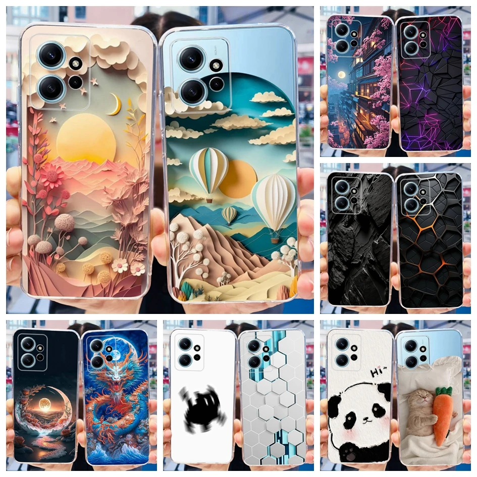 Funda de silicona suave para Xiaomi Redmi Note 12 4G, carcasa de lujo pintada con arte de mármol, 6,67 pulgadas