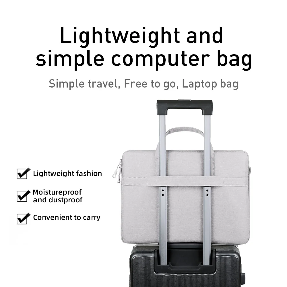 Ninkear-bolsa para ordenador portátil de 14,1/15,6/16 pulgadas, bolsa de viaje sencilla, para llevar, para oficina móvil - imagen 3