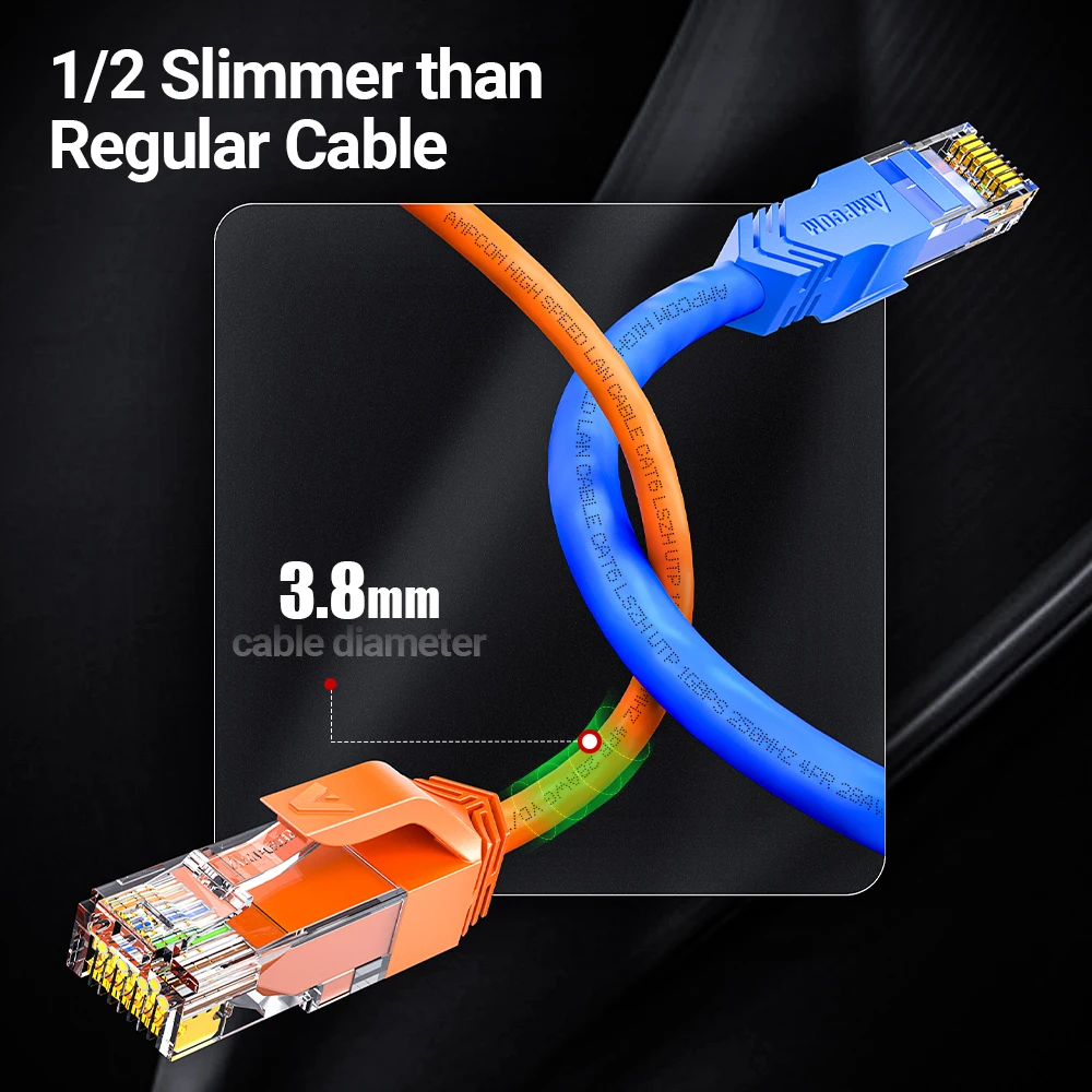 Cable Ethernet Cat6 UTP RJ45 AMPCOM – Alta Velocidad - imagen 3