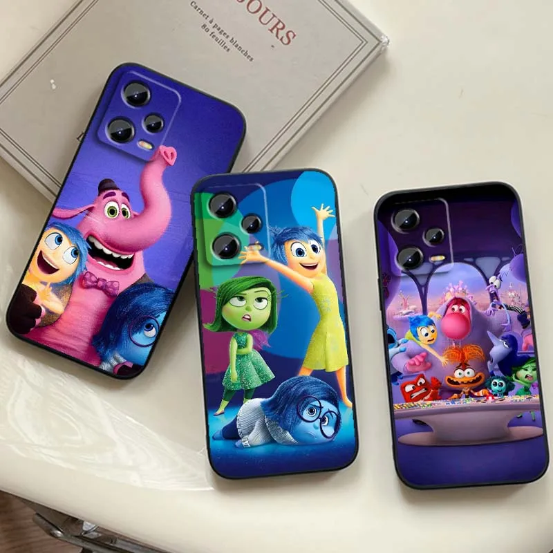 Arte Disney Inside Out lindo para Xiaomi Redmi Note 14 13 12S 11E 11 11S 11T Pro Plus 4G 5G negro suave TPU funda de teléfono - imagen 2
