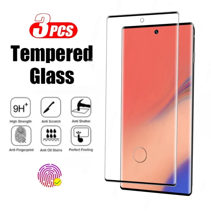Protector de pantalla de vidrio templado para Samsung Galaxy S24, S22, S21, S23, Ultra, S20 Plus, Note 9, 10, 20, S10, S9, 3 unidades