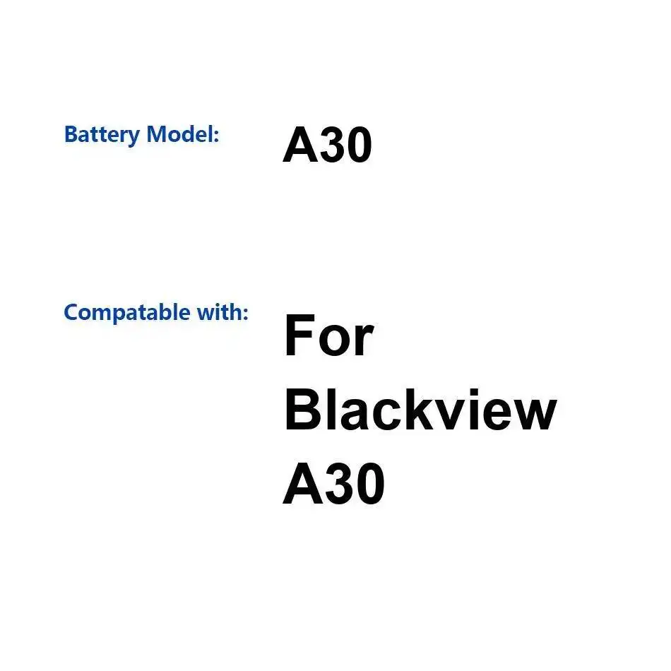 Batería de teléfono móvil para Blackview A30 estable duradera 2500Mah - imagen 3