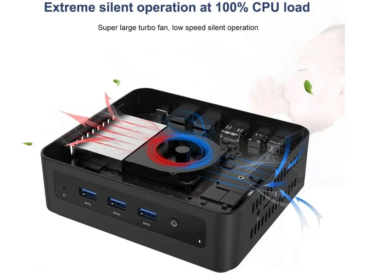 Mini PC Intel Core i5-5257U Mini computadora Windows 10 Pro, actualizable 8 GB de RAM + 256 GB de SSD - imagen 5