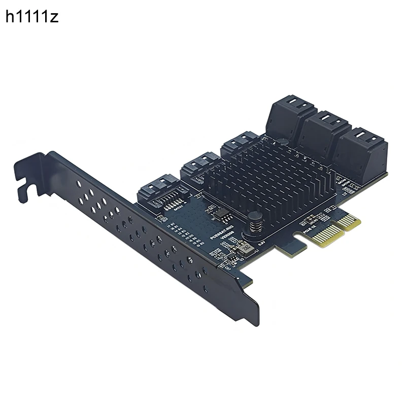 Tarjeta de expansión PCIE SATA PCI Express X1 a controlador SATA3.0 de 9 puertos, elevador multiplicador de 6Gbps, Chip RTL9101, tarjeta adicional para escritorio