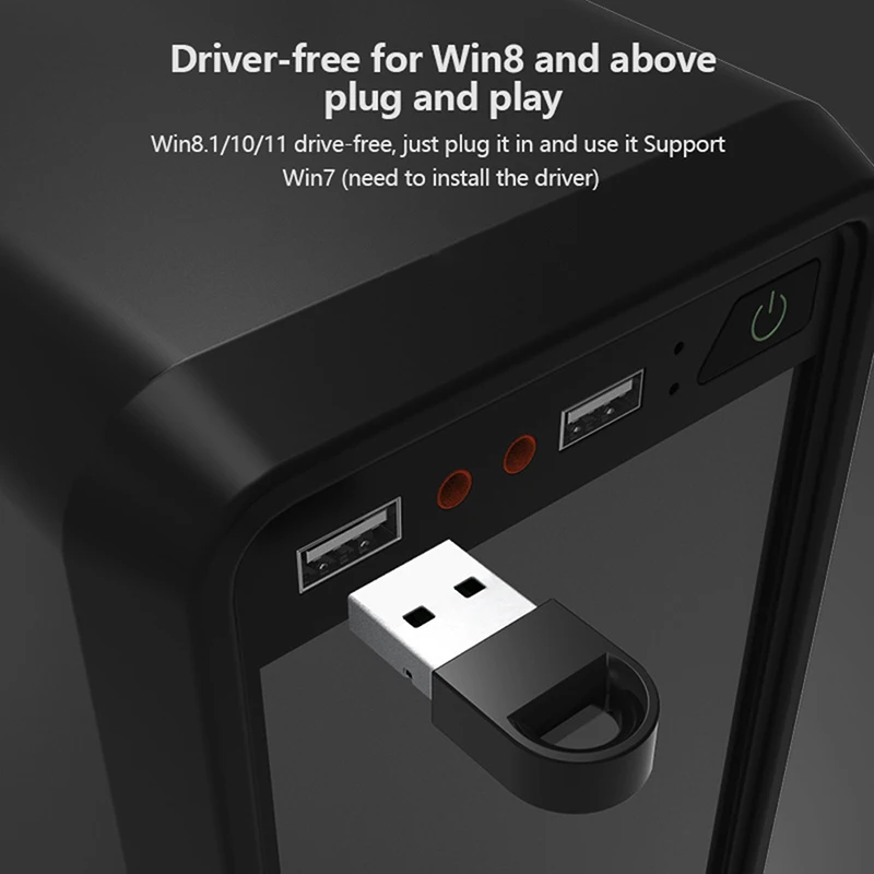 Adaptador USB Bluetooth 5,1 para ratón inalámbrico, receptor de Audio y música, transmisor Bluetooth 5,0, 1 unidad - imagen 4