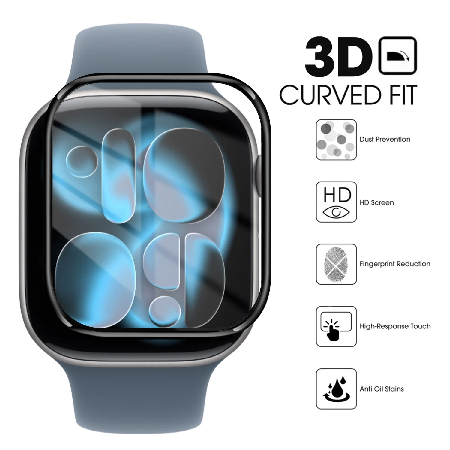 Protectores de pantalla para reloj inteligente Apple Watch S11, películas protectoras suaves y curvadas, película antiarañazos para iWatch S11 42MM 46MM - imagen 2