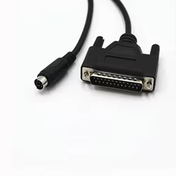 Haitech-pantalla táctil PWS con cable de comunicación Mitsubishi FX PLC MD8, Puerto redondo de 8 pines a DB9-pin, cable de datos de 25 pines