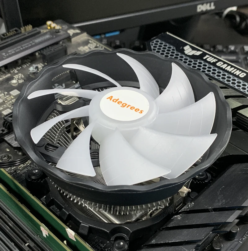 Enfriador de aire de CPU X99 RGB, radiador de procesador de PC de 3 pines para Intel 775 1150 1151 1155 1156 1200 1700 AM3 AM4 AM2 X79 2011, ventilador de refrigeración - imagen 4