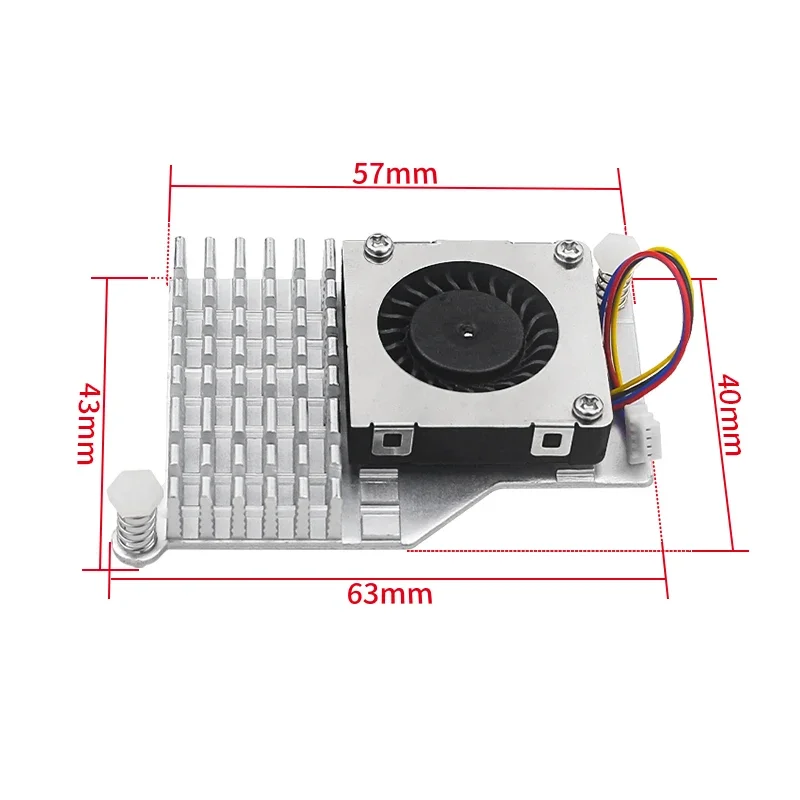 Raspberry Pi 5 enfriador activo disipador de calor de aluminio velocidad PWM ventilador ajustable negro plata azul radiador de refrigeración para RPI 5 Pi5 - imagen 5