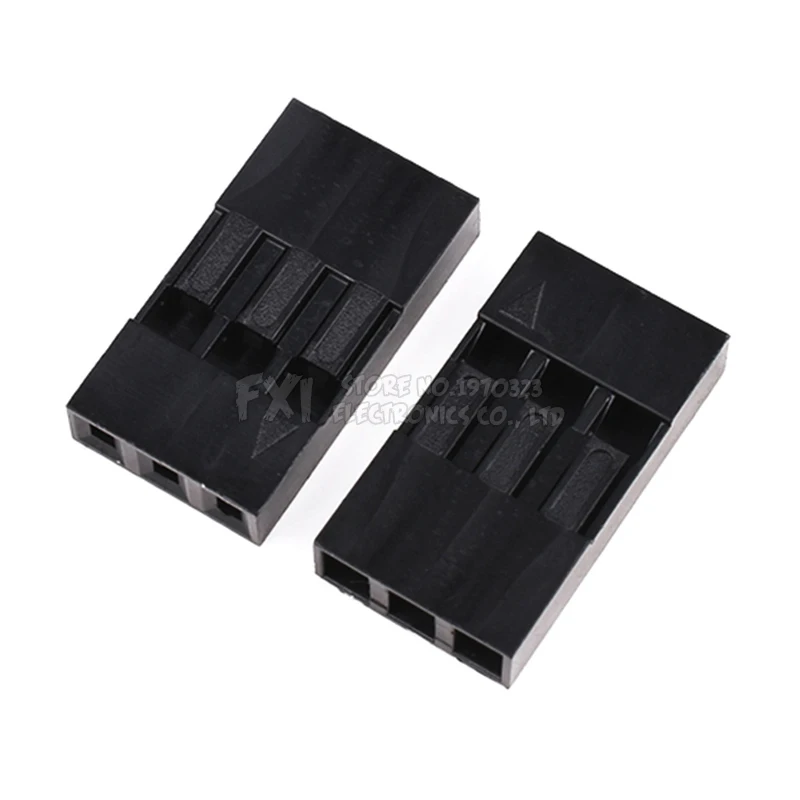 Conector hembra para Cable de puente Dupont, 100 unidades/lote, 3P, 2,54mm, 1x3P