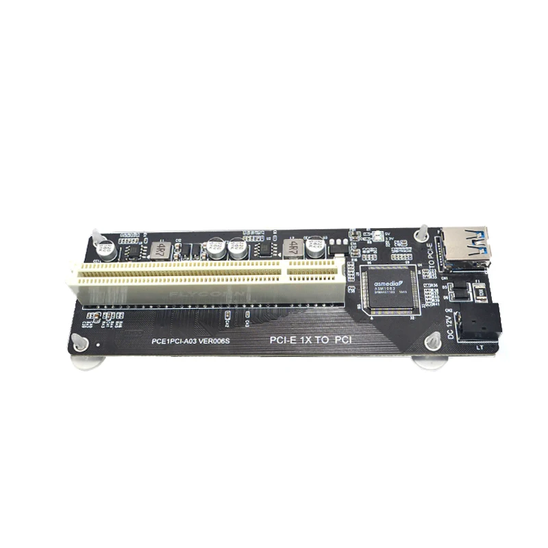 PCIE PCI-E PCI Express X1 a PCI tarjeta elevadora tarjeta de Bus convertidor adaptador de alta eficiencia Cable USB 3,0 para PC de escritorio Chip ASM1083 - imagen 4