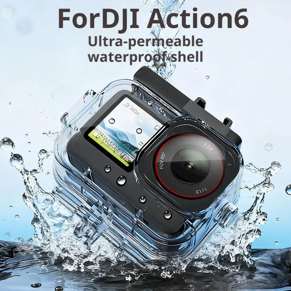 Funda impermeable para dji Action 6, cubierta de carcasa de submarinismo, accesorios protectores para cámara - imagen 2