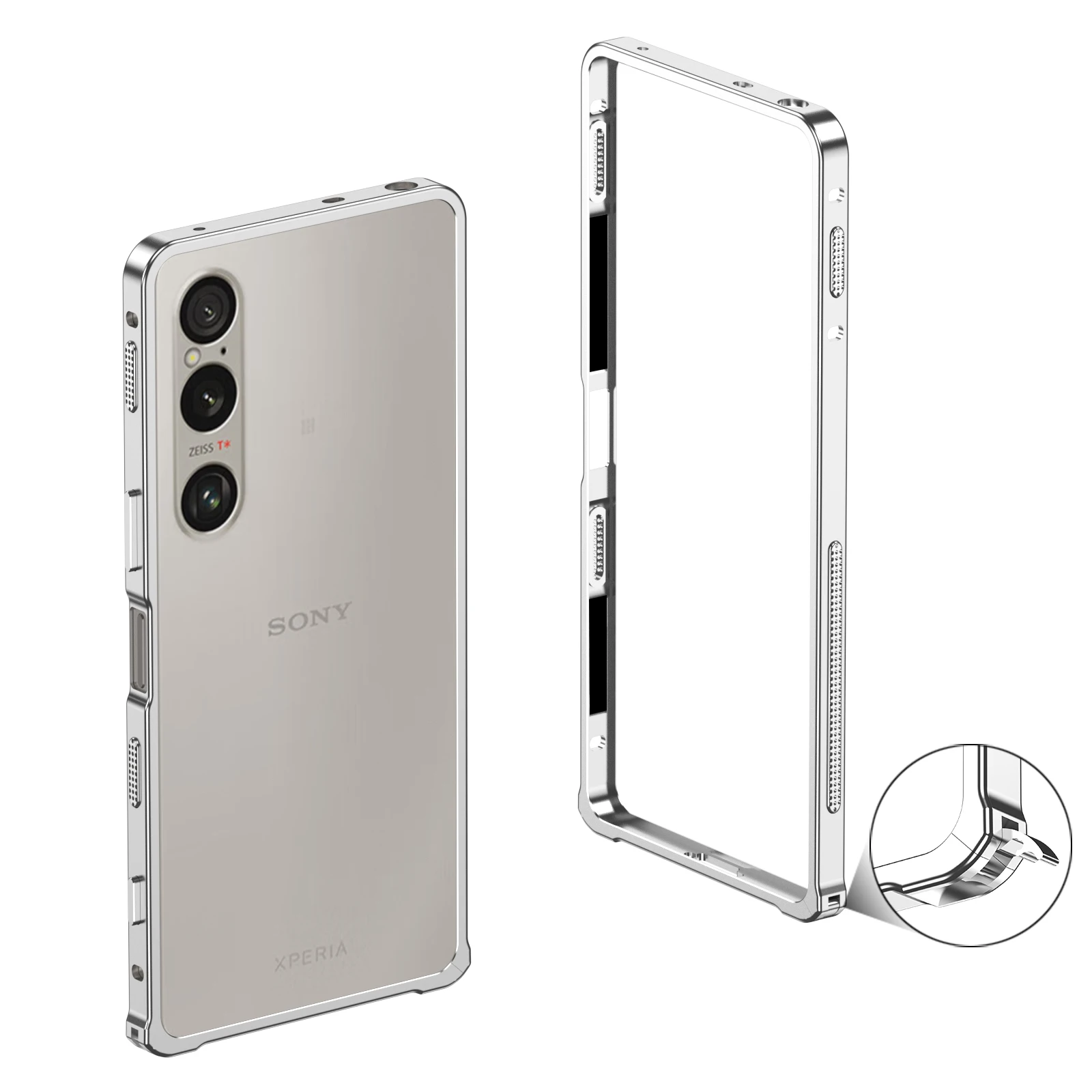 Funda con marco de Metal para Sony Xperia 1 VI, cubierta ultrafina con disipación de calor dividida con diseño de hebilla de caballito de mar para Sony Xperia 1vi - imagen 5