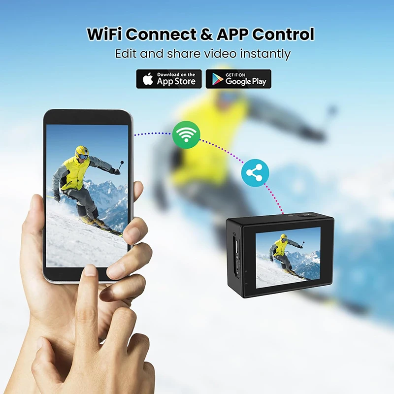 SJCAM SJ4000 Cámara de acción 4K de doble pantalla 30M impermeable Anti-vibración HD cámaras de vídeo de acción deportiva casco de bicicleta de motocicleta - imagen 5