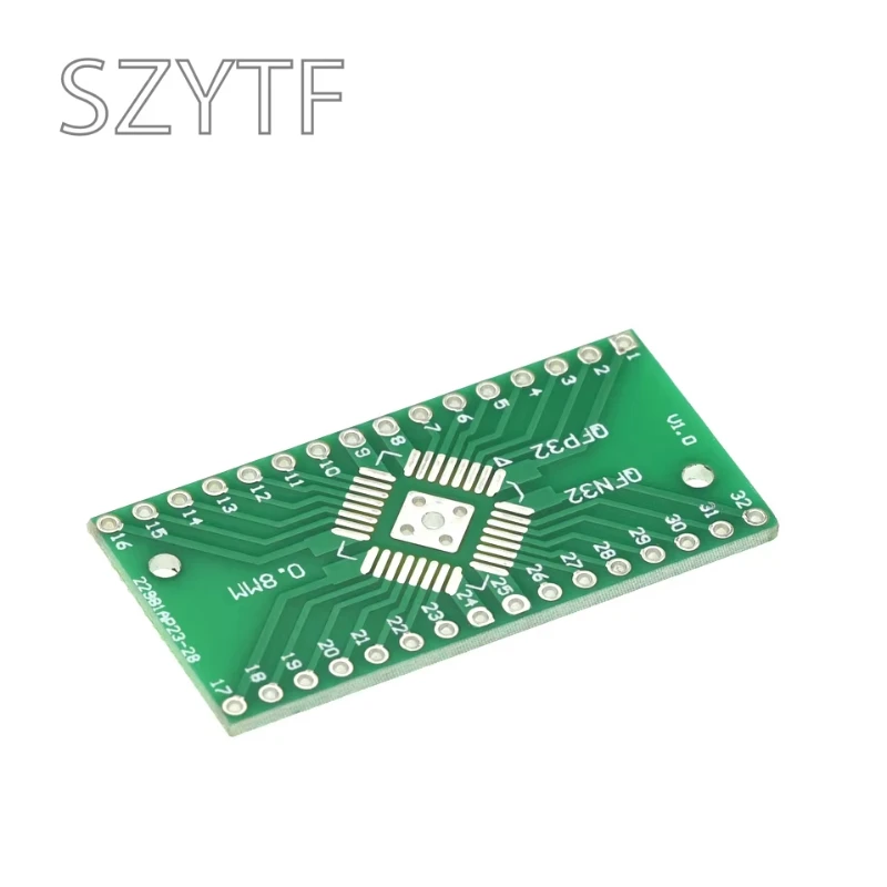 10 piezas 0,8/0,65mm QFN32 QFP32 placa adaptador SMD turn DIP - imagen 4