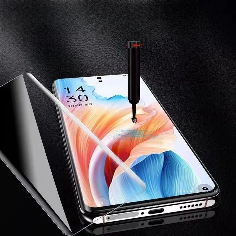 1-2 piezas de vidrio templado con pegamento UV para Samsung Galaxy S24 ultra S23 S22 S21 + Note 20 ultra curvo completo para S24Ultra Protector de pantalla - imagen 3
