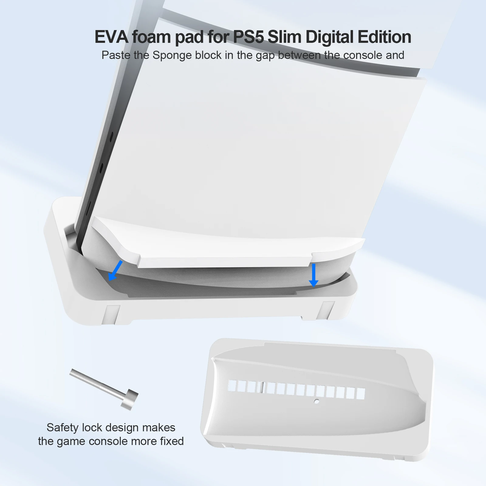 Soporte horizontal y vertical P5178 para PS5 Slim, soporte de diseño especial para almacenamiento de gafas VR y auriculares - imagen 4