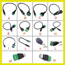 Adaptador RCA estéreo a USB-C con terminal de tornillo