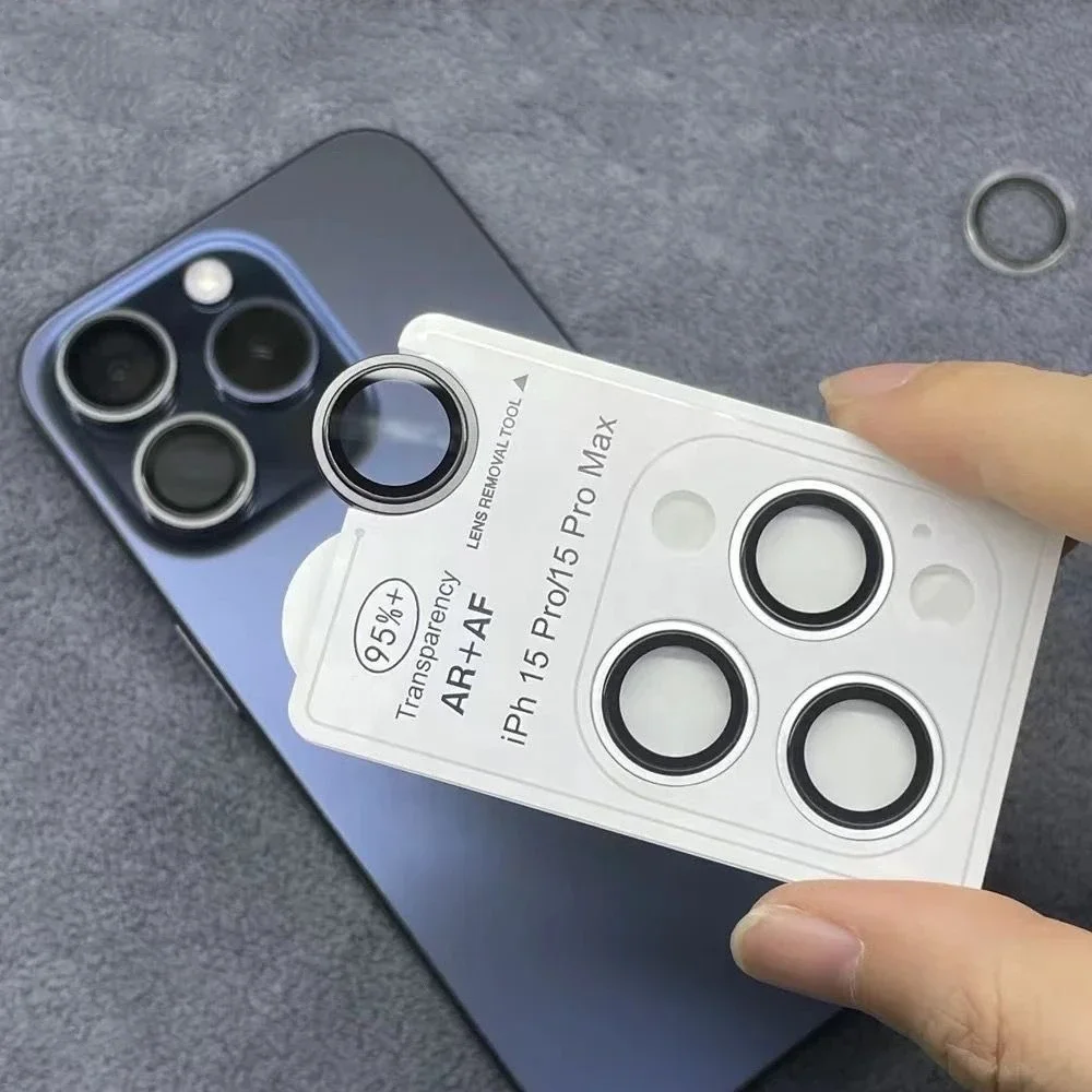 2-3 uds 8K HD anillo de Metal protectores de lente de cámara de vidrio para IPhone 17 16 15 14 Pro Max película protectora de lente - imagen 3