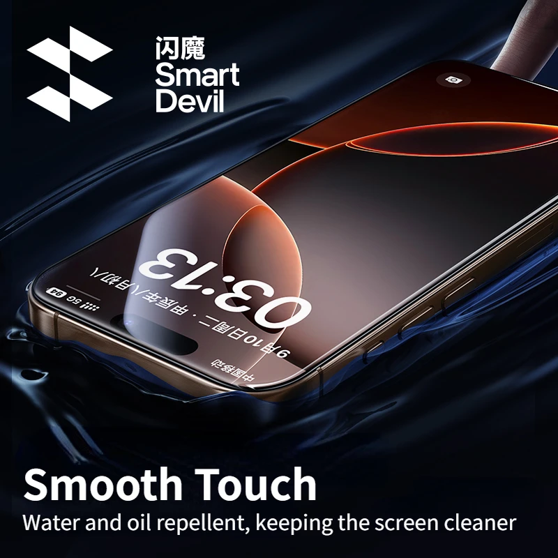 SmartDevil Protector de pantalla sin polvo para iPhone 16 cubierta completa película de vidrio templado HD película a prueba de polvo para iPhone 16 Pro Max 15 14 - imagen 4