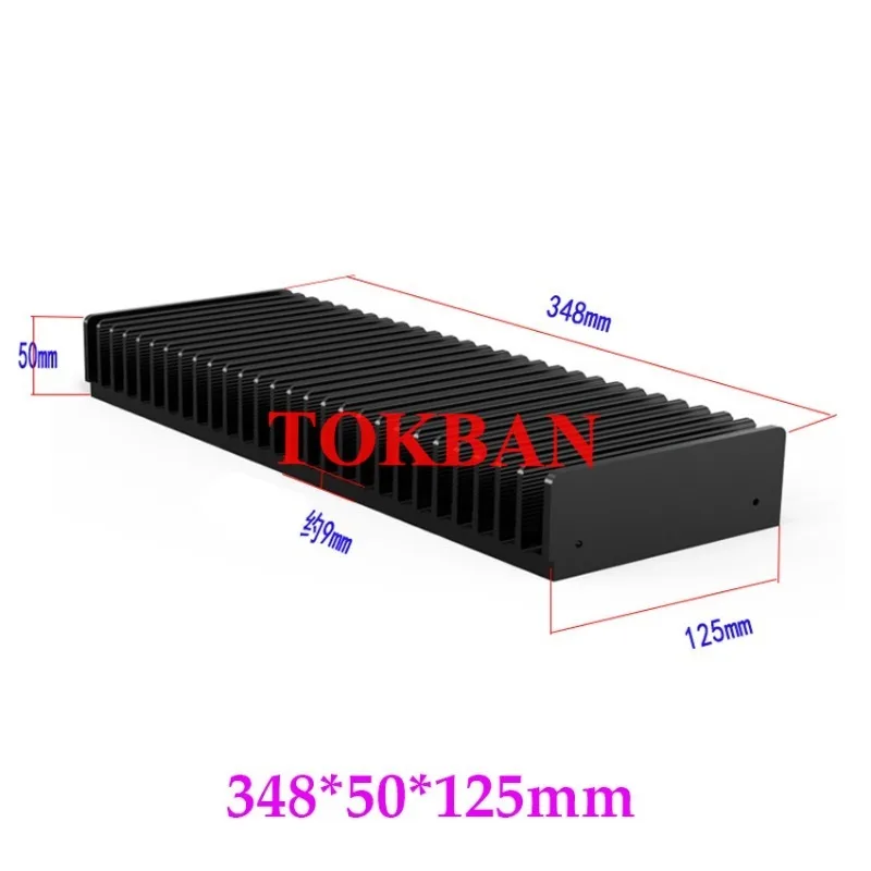 Tokban-AMPLIFICADOR DE POTENCIA DE ALUMINIO, disipador de calor para bricolaje, accesorios de Audio, Clase A, 1 piezas, 300/348x50x125/145mm - imagen 3