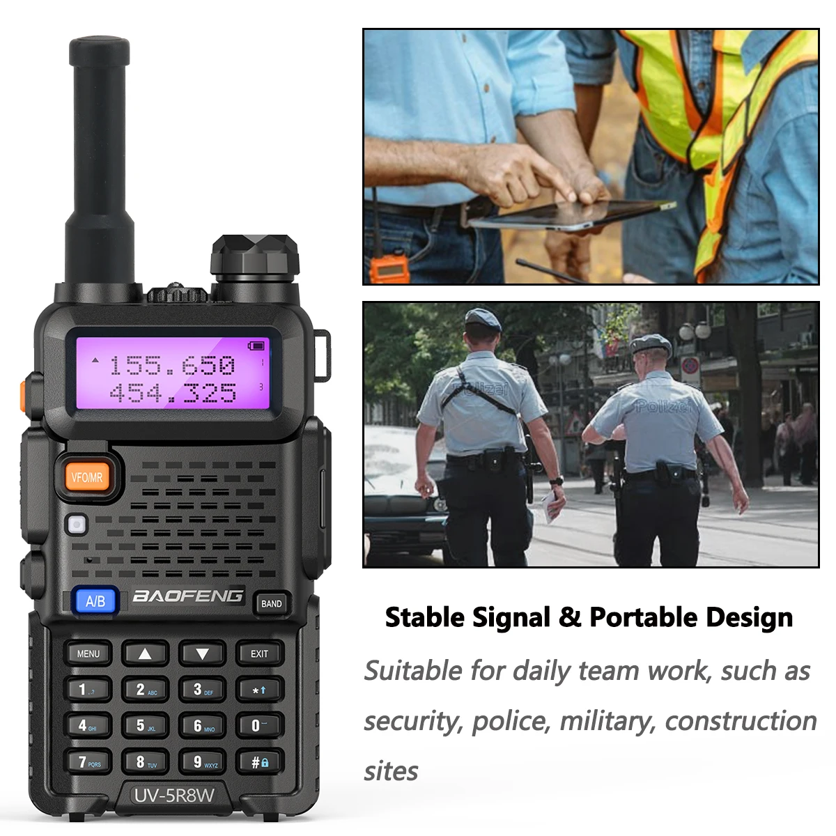 Antena ABBREE antena rechoncha SMA-hembra UHF 400-470MHz antena de Radio bidireccional para UV-5R UV-21 PRO Walkie Talkie Mini antena - imagen 5