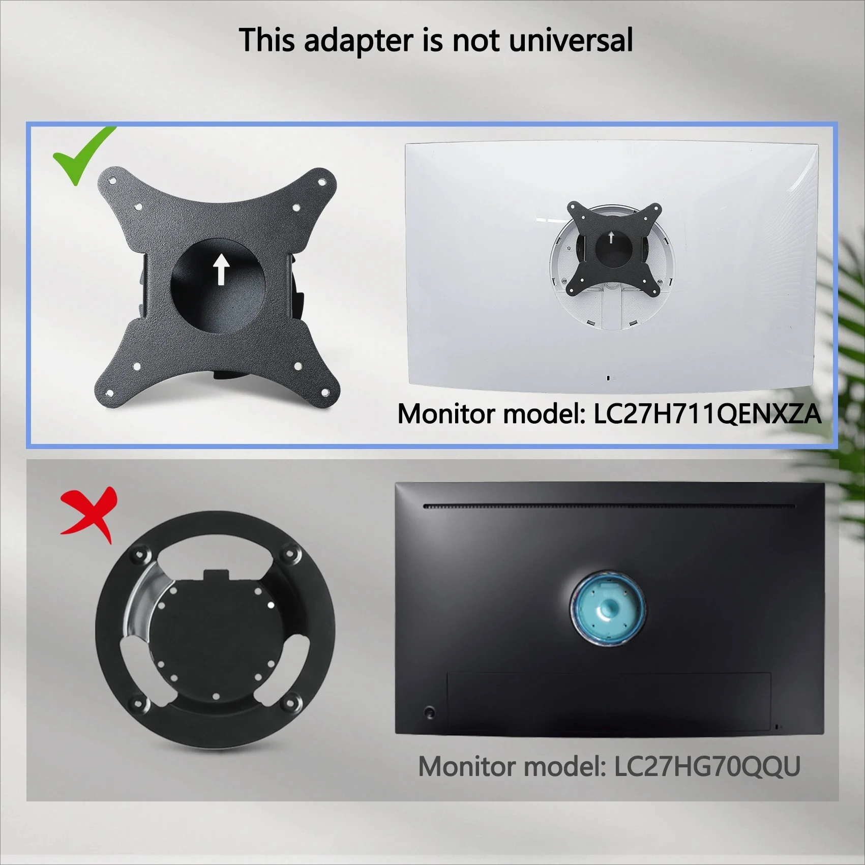 Para Samsung 27/32 "pantalla LC27H711QEEXXV LC27H711QEUXEN LC32H711QEEXXV LC32H711QEUXEN soporte adaptador de montaje en pared