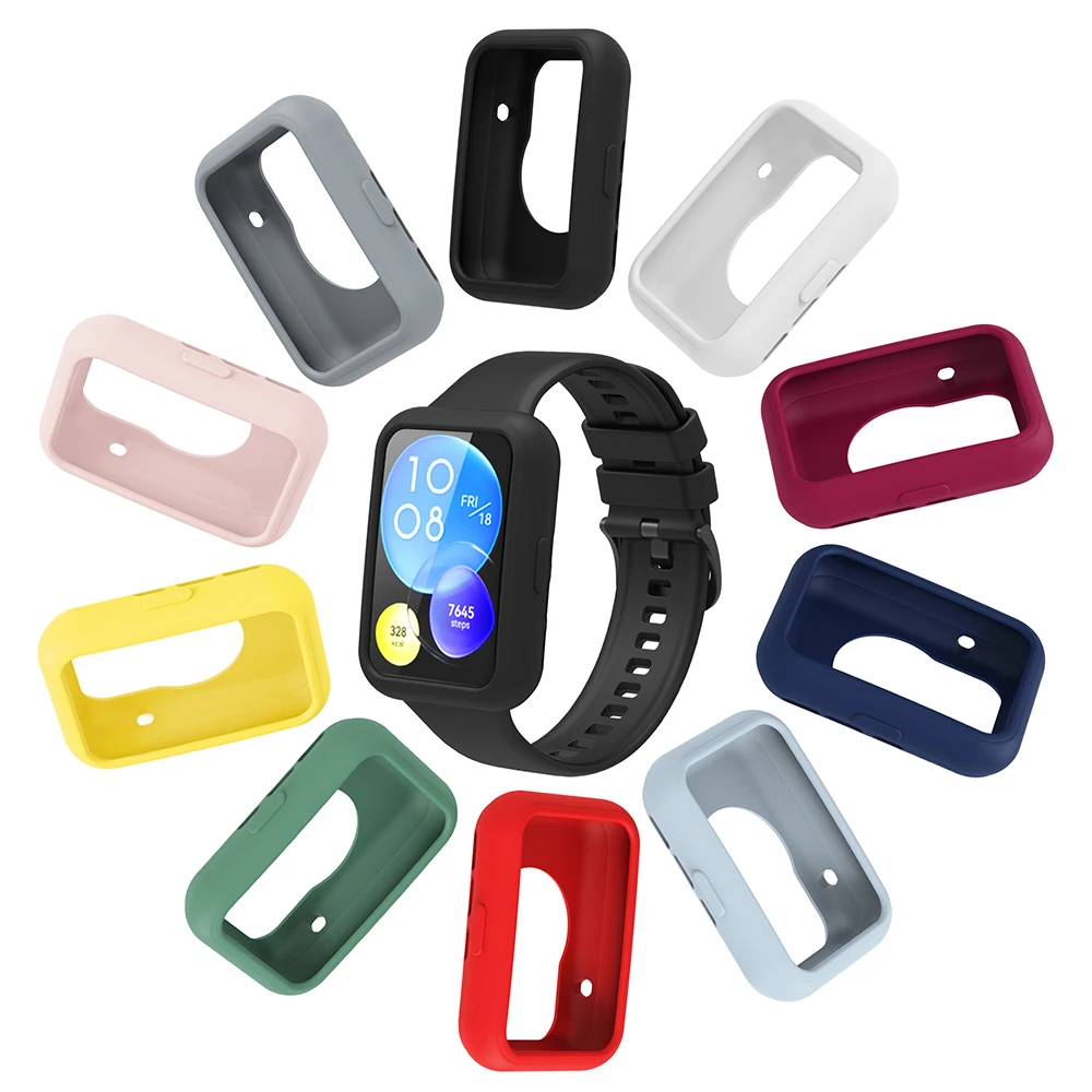 Funda de silicona + correa para Huawei Watch Fit 2 Fit2, carcasa protectora, marco, cubierta de parachoques