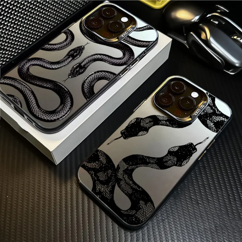 Nueva funda de teléfono de serpiente negra para Xiaomi Mi 11 Lite 5G 14T 14 13T 13 12T 12 12X Poco F5 X5 X3 X6 M6 F6 Pro cubierta de parachoques a prueba de golpes - imagen 2