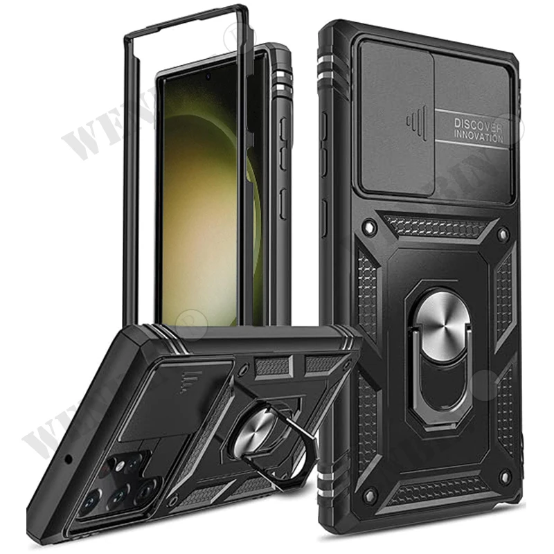 Funda para Samsung S24 S23 Ultra S22 S21 FE A54 A53 A34 A33 A15 A14 A13 A24 A25 resistente con cámara cubierta de soporte de 360 grados - imagen 2