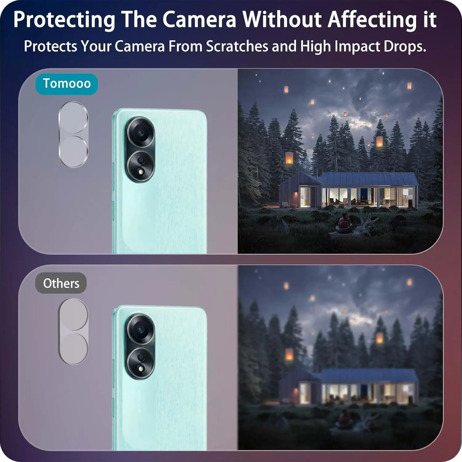 Protector de pantalla de vidrio templado 2.5D 9H, película de lente de cámara para OPPO A79 5G A2 A18 A38 A58 A78 4G 5G - imagen 5