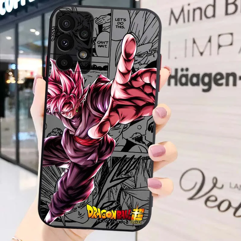D-Dragon Ball Son Goku Manga para Samsung Galaxy A71 A55 A54 A51 A16 A06 A04e 5G funda de teléfono translúcida esmerilada - imagen 5
