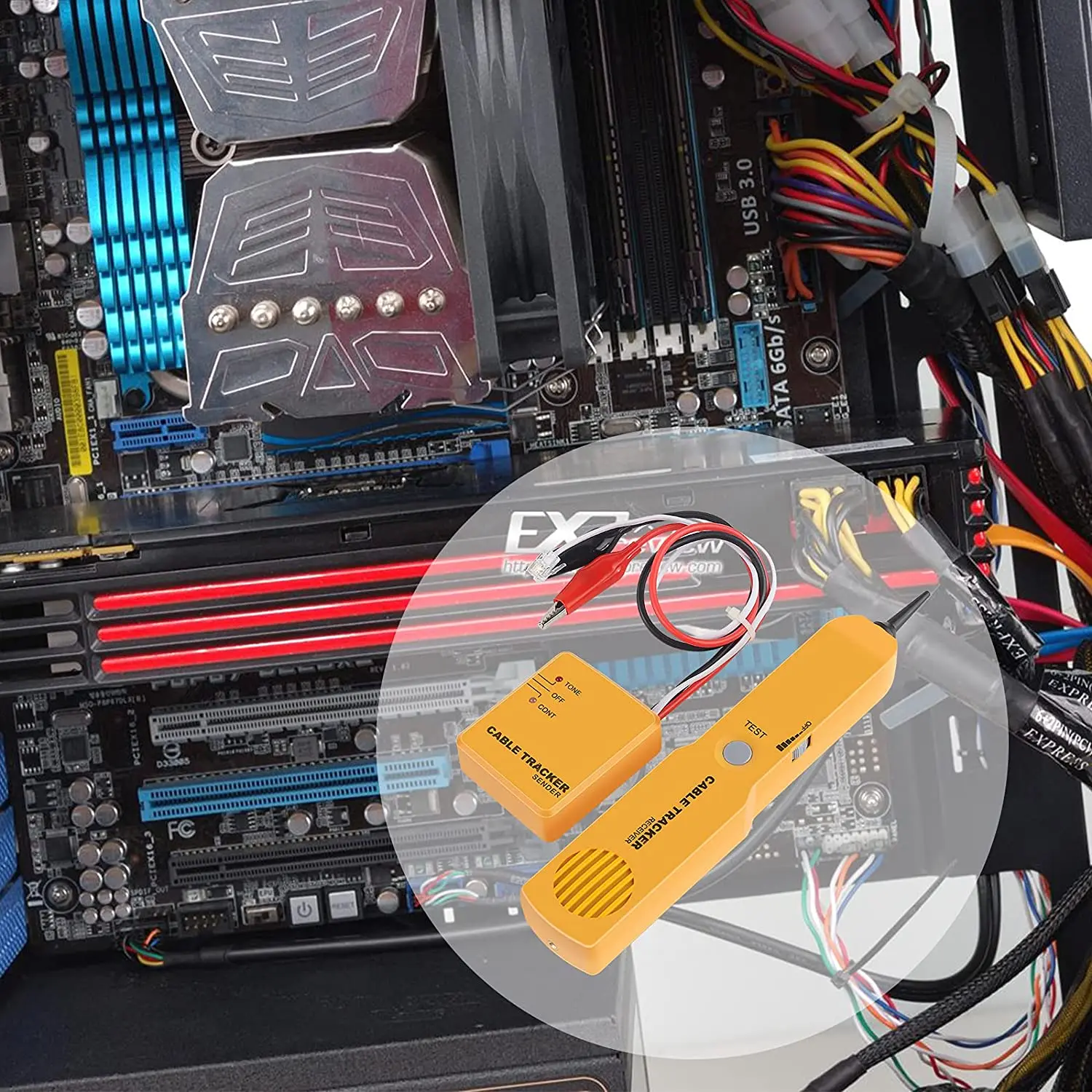 Incluye sonda y accesorios para pruebas