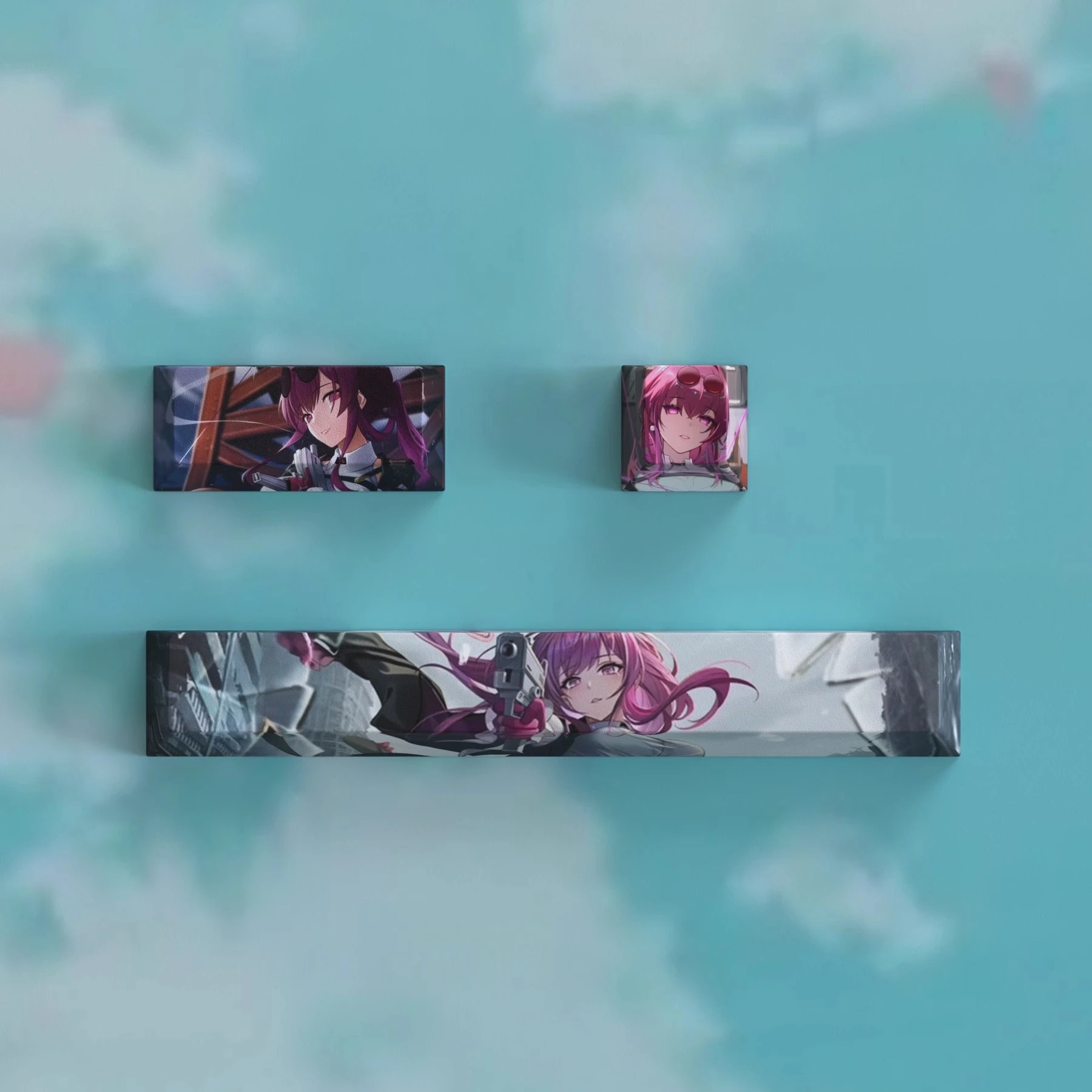 Juego de 3 teclas Honkai Star Rail, barra espacial 6.25U ESC 2.25U, teclas de entrada, subcama de tinte PBT, teclas para juegos de Anime, perfil de cereza - imagen 4