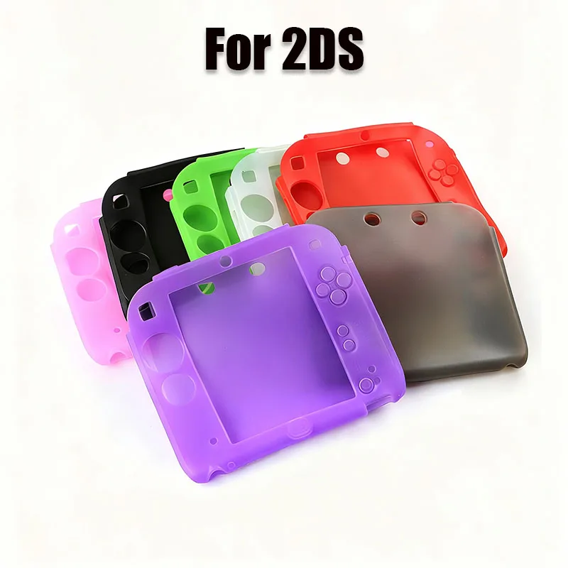 Funda protectora de silicona suave para juegos de Nintendo 2DS, accesorios, piel de Gel de goma a prueba de golpes y polvo, 1 ud. - imagen 2