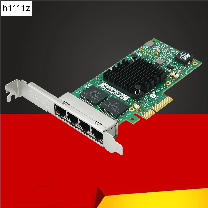 Servidor PCI-E X4 Gigabit Ethernet NIC 10/100/1000Mbps I350T4 4 puertos RJ45 PCI Express tarjeta de red para escritorio para Chip Intel I350 - imagen 3