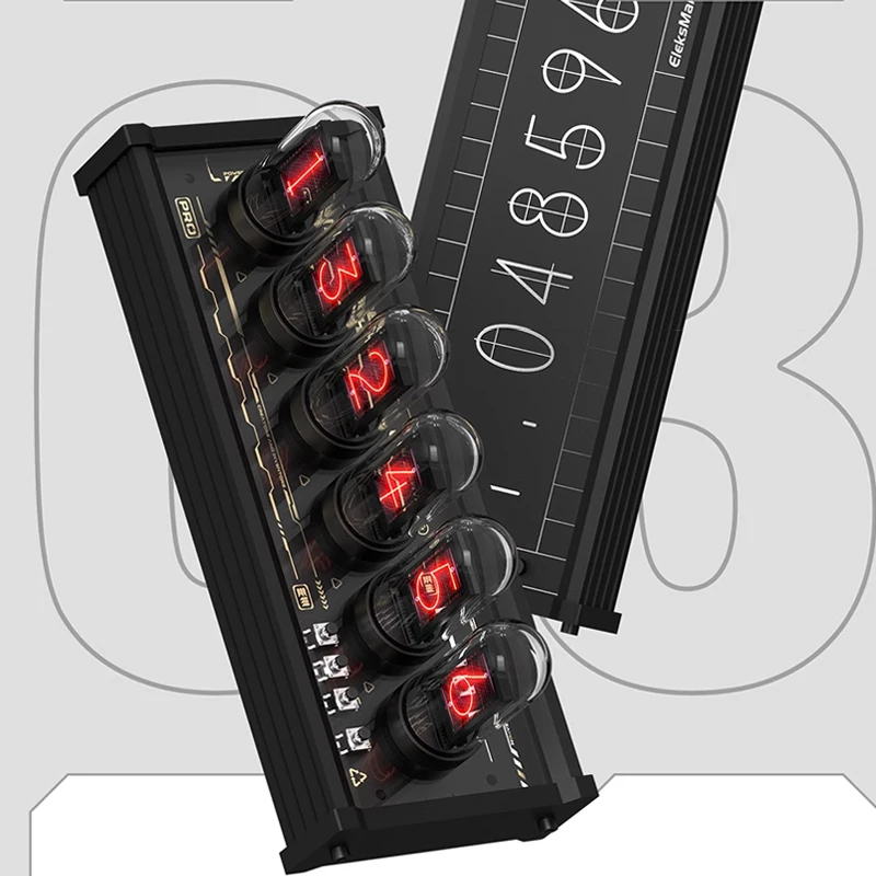 EleksMaker Steins Gate Reloj EleksTube IPS PRO PR1 Nixie Tube Digital Decoración del hogar Electrónico 6 bits RGB Retro Escritorio Aleación de aluminio - imagen 3