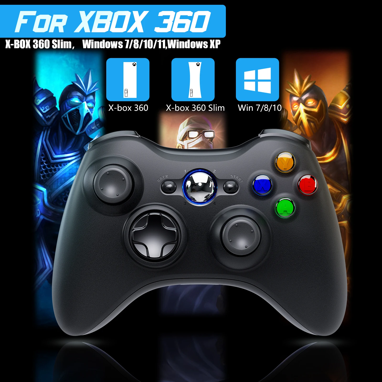 Controlador para Xbox serie 360 PC/Windows 7 8 10 Gamepad 2,4G Control inalámbrico basculante palanca de operación Joystick Control Stick