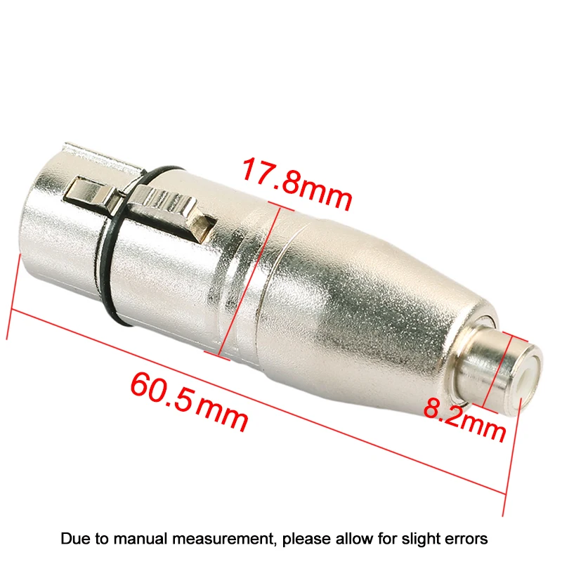 2 uds alta calidad XLR 3 pines macho/hembra a RCA hembra adaptador de Audio conector convertidor HIFI compatible para micrófono altavoz - imagen 5