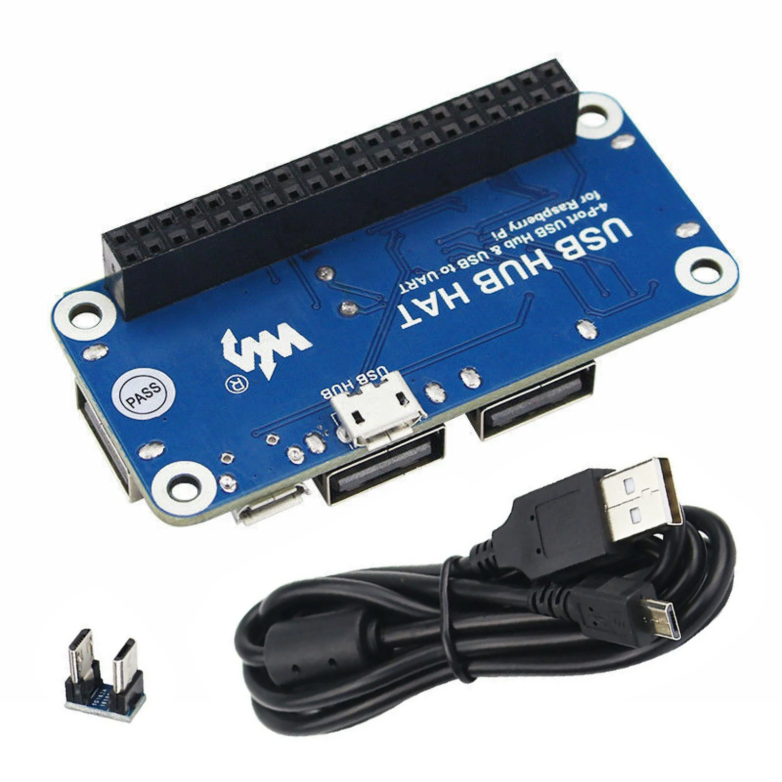 Placa de extensión de concentrador USB de 5V, convertidor Micro USB y Cable para Raspberry Zero/W USB a UART para depuración en serie - imagen 4