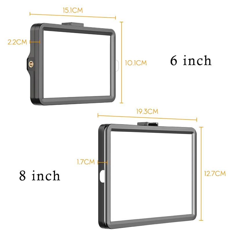 Luz Led regulable para vídeo y fotografía, lámpara de relleno con soporte para trípode, 6/8 pulgadas, para estudio fotográfico - imagen 4