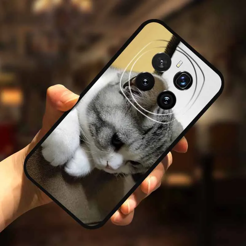 Para Honor Magic 7 funda 7Pro gato pintado colorido borde suave silicona negro Para Honor Magic7 Pro contraportada Magic7 5G Para - imagen 2