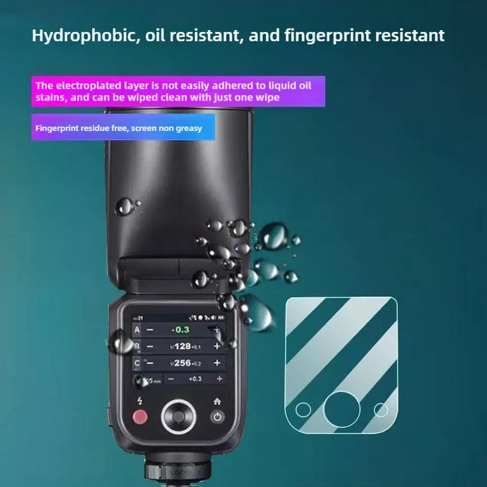 Protector de pantalla GODOX V100 Flash pantalla táctil Control Flash accesorios película protectora para Godox V100 Speedlite vidrio templado - imagen 3