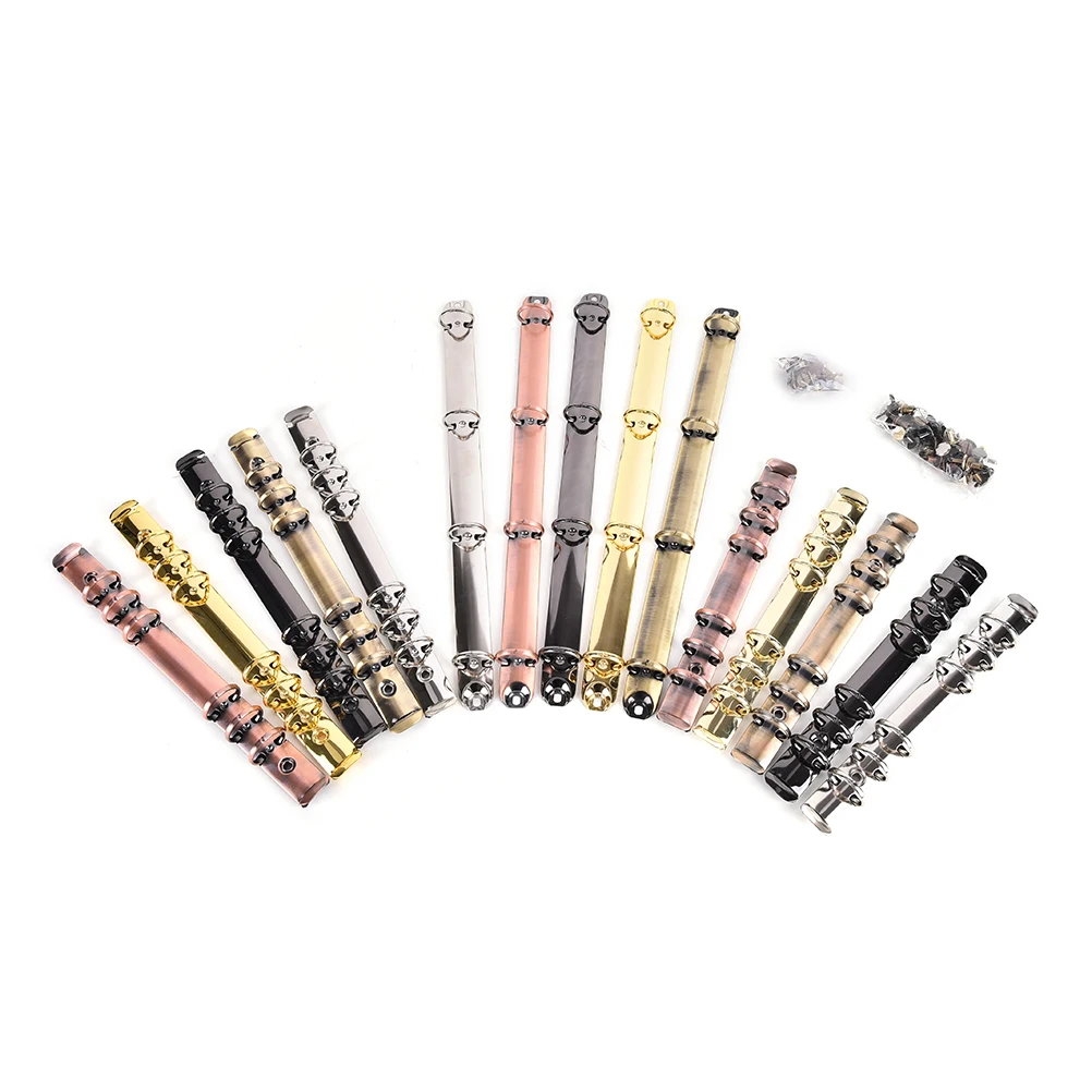 Clips de encuadernación de Metal de alta calidad, Clip de carpeta de hojas sueltas, carpeta de archivos, aro, álbum de recortes de bricolaje, carpetas de anillos circulares - imagen 4